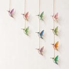Hummingbird Suncatcher | Stained Glass Style Window Hanging | Car Charm | Bird Lover Gift | Colorful Sun Catcher