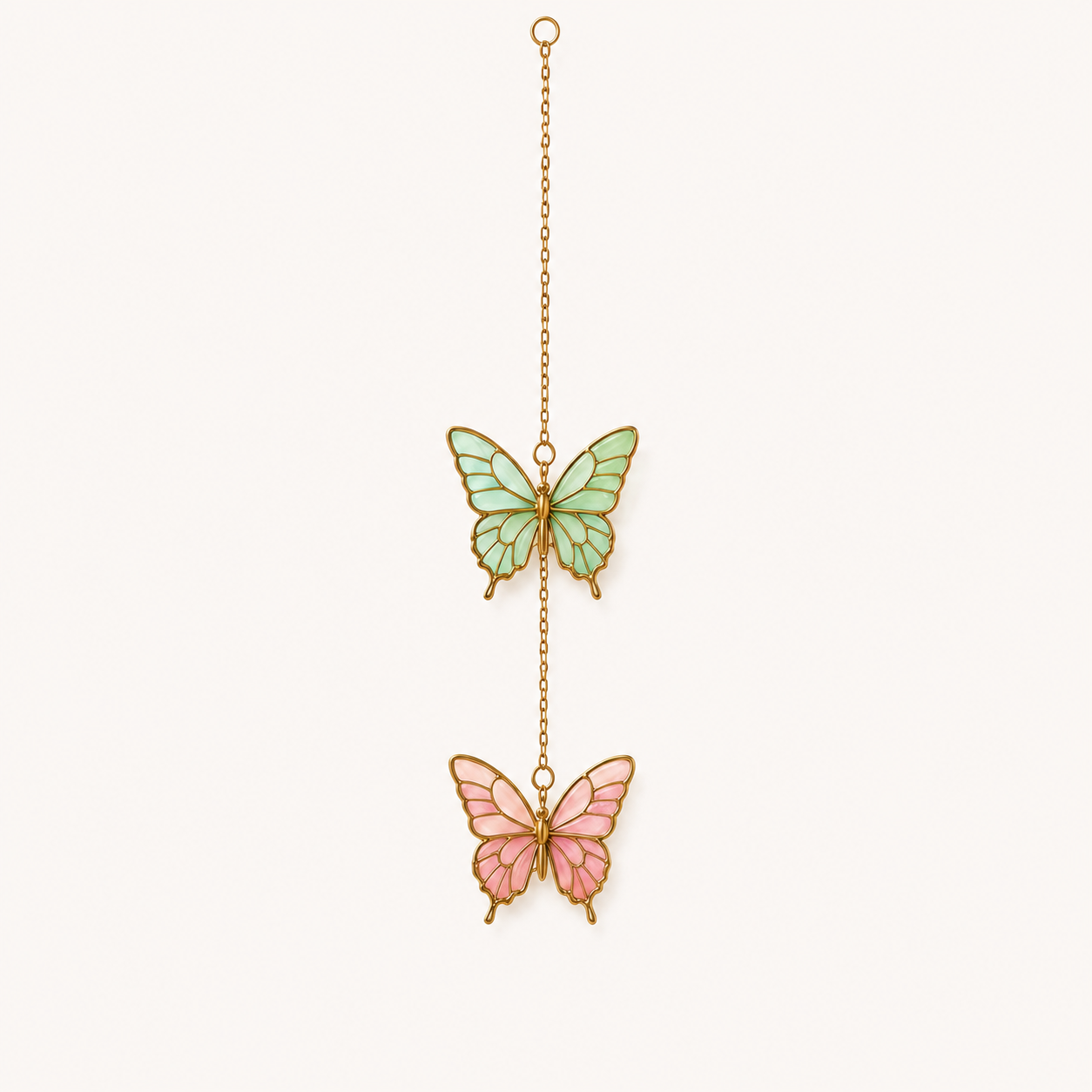 Butterfly Suncatcher | Stained Glass Style Window Hanging | Pastel Butterfly Decor | Car Hanging Decor | Butterfly Gift