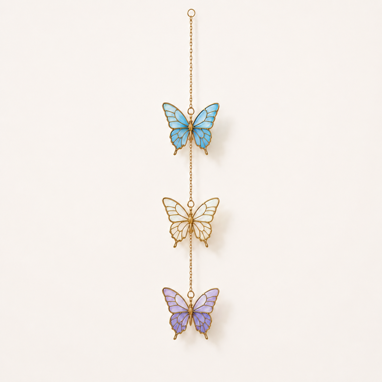 Butterfly Suncatcher | Stained Glass Style Window Hanging | Pastel Butterfly Decor | Car Hanging Decor | Butterfly Gift