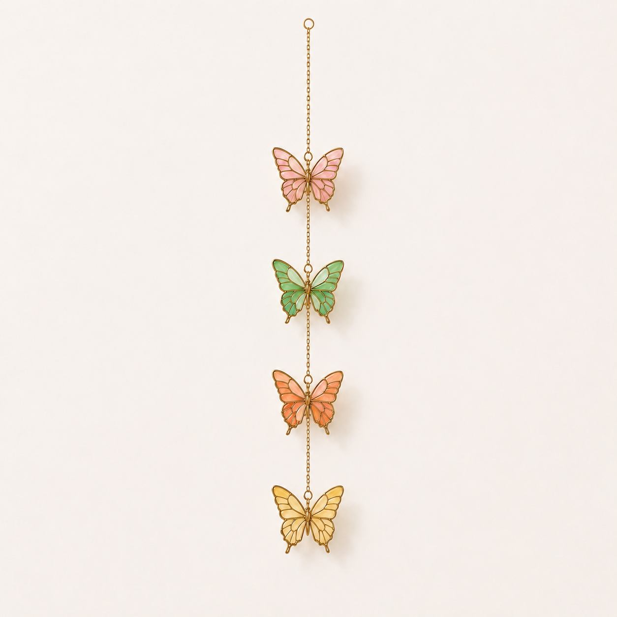 Butterfly Suncatcher | Stained Glass Style Window Hanging | Pastel Butterfly Decor | Car Hanging Decor | Butterfly Gift