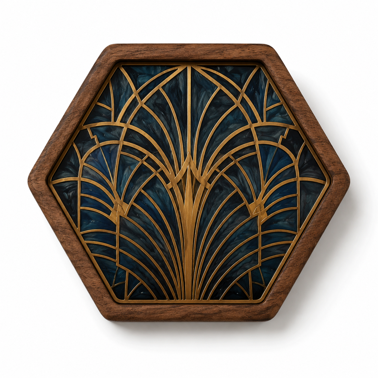 Wood Glass Art Coasters | Stained Glass Style Coffee Coaster Set | Suncatcher Decor | Coffee Bar Decor | Housewarming Gift