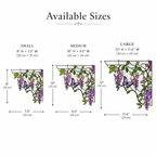 Purple Wisteria Butterfly Stained Glass Window Corner Hanging Ornament