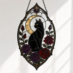 20 Style Gothic Dragon Sword Suncatcher | Stained Glass Style Window Hanging | Dark Romance Decor | Witchy Dragon Gift | Car Ornament