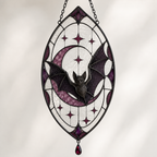 20 Style Gothic Dragon Sword Suncatcher | Stained Glass Style Window Hanging | Dark Romance Decor | Witchy Dragon Gift | Car Ornament
