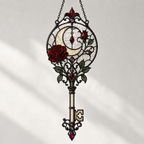 20 Style Gothic Dragon Sword Suncatcher | Stained Glass Style Window Hanging | Dark Romance Decor | Witchy Dragon Gift | Car Ornament